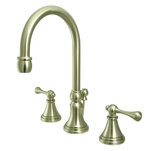 Kingston Brass 8" Widespread Bathroom Faucet, Brushed Nickel KS2988BL